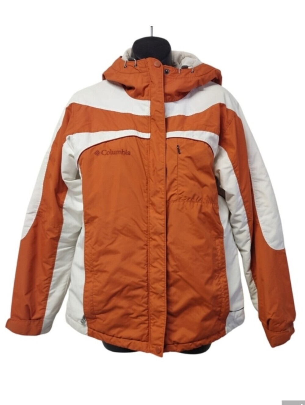 Columbia Sportswear Women's Orange Winter Ski Coat Jacket Zip Up Hooded  Size S